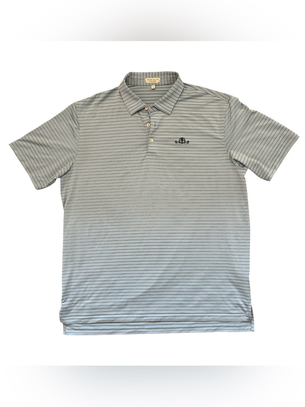 Peter Millar Summer Comfort Striped Golf Polo Shirt Men’s XL Blue Performance